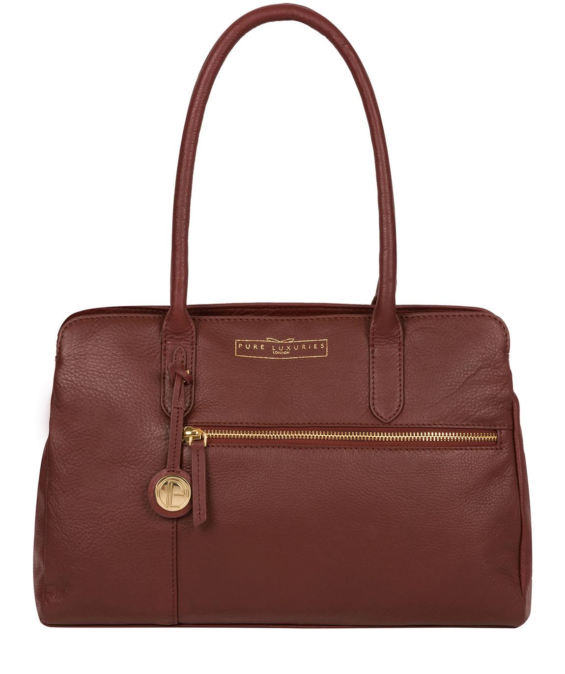'Darby' Chestnut Leather Handbag main product photo