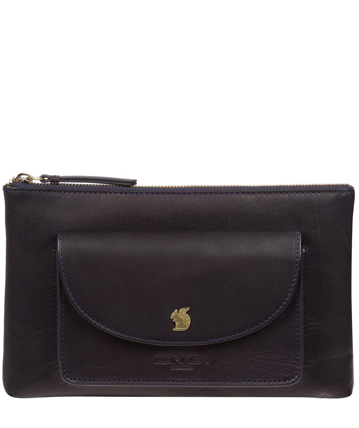 'Treasure' Navy Leather Clutch Bag main product photo