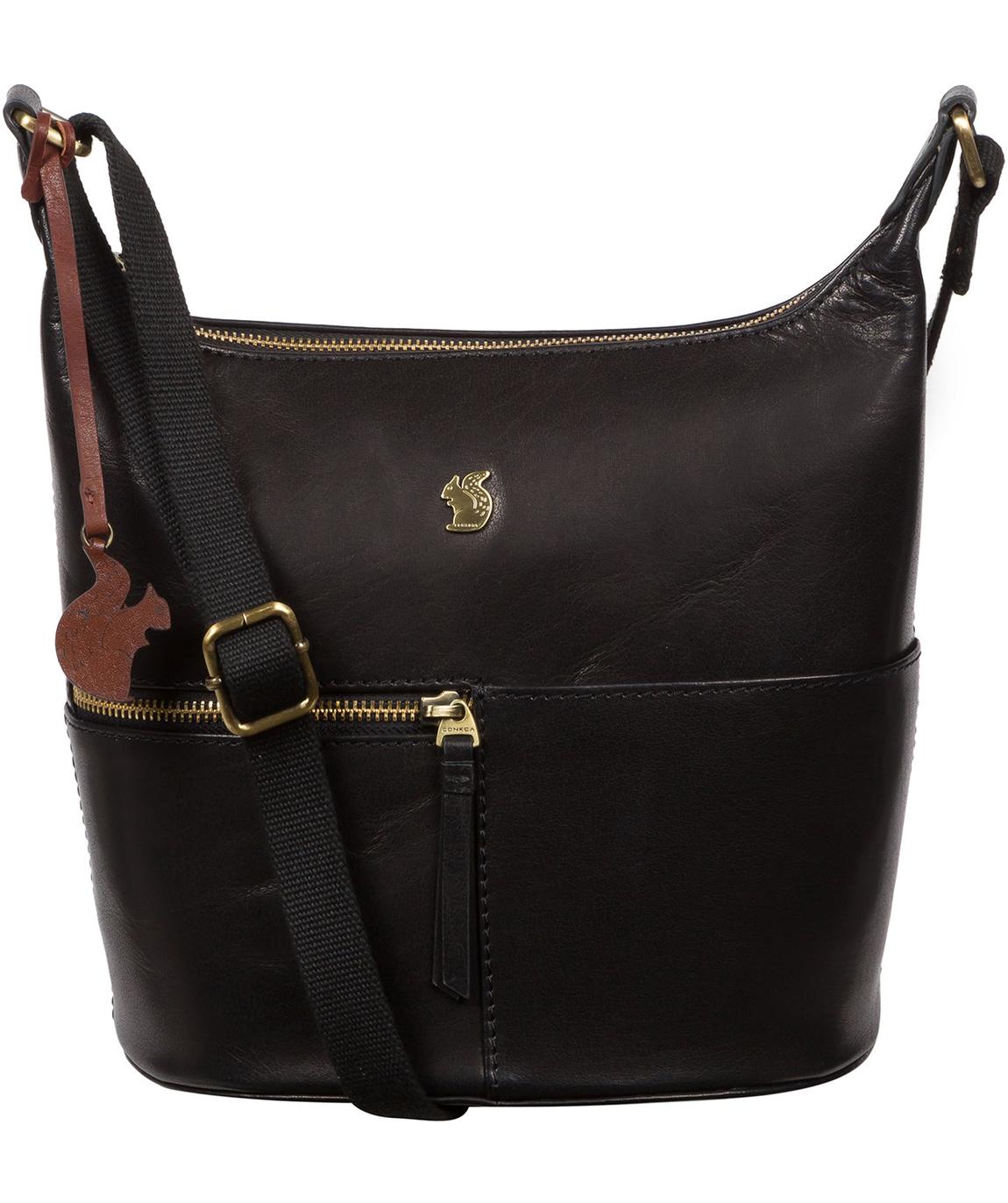 'Little Kristin' Black Leather Shoulder Bag main product photo