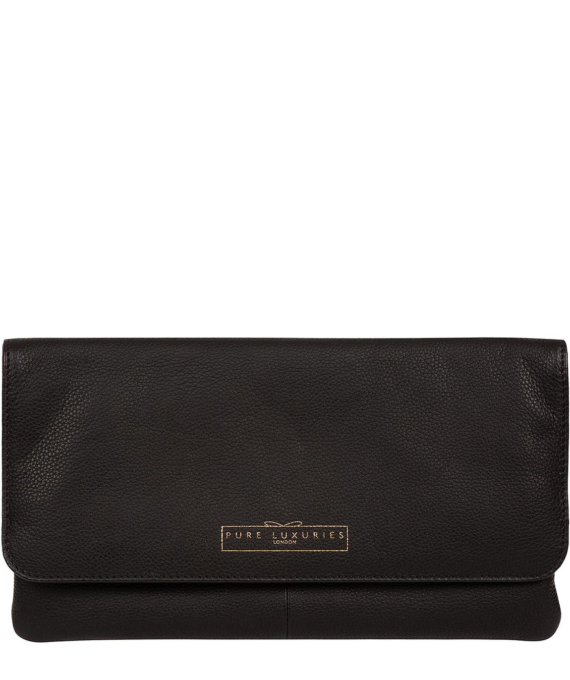 'Golders' Black Leather Clutch Bag main product photo