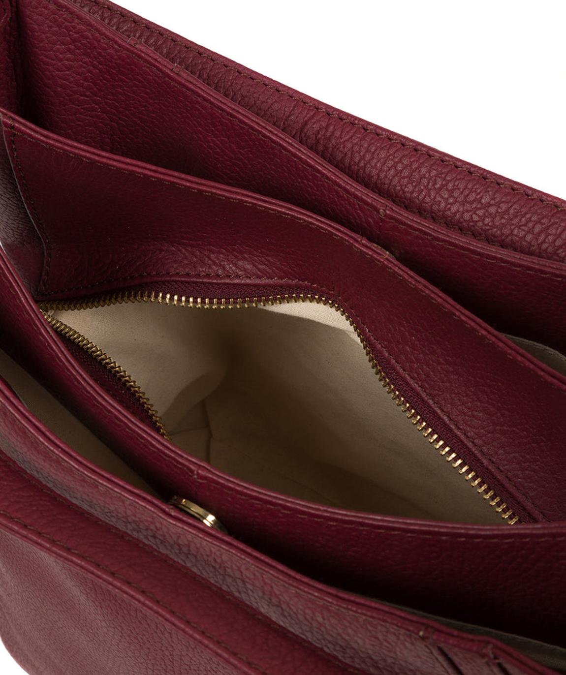 'Abigail' Pomegranate Leather Shoulder Bag main product photo