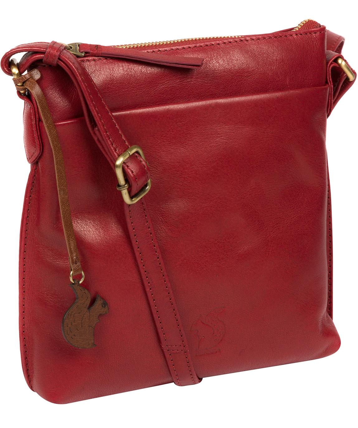 'Nikita' Chilli Pepper Leather Cross Body Bag main product photo