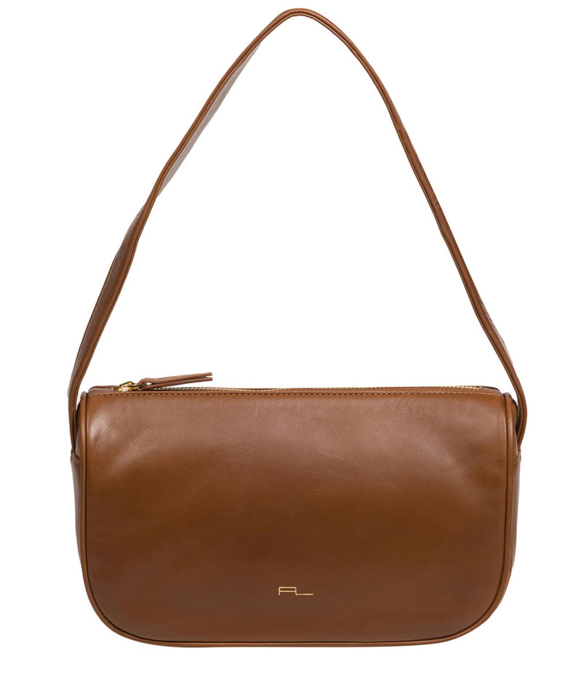'Alicia' Chestnut Leather Grab Bag main product photo