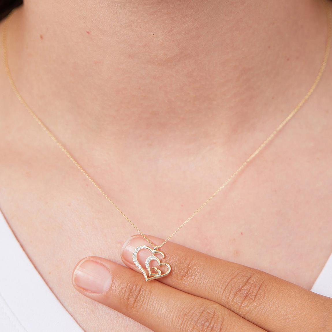 Gold Plated, Sterling Silver Heart Necklace main product photo