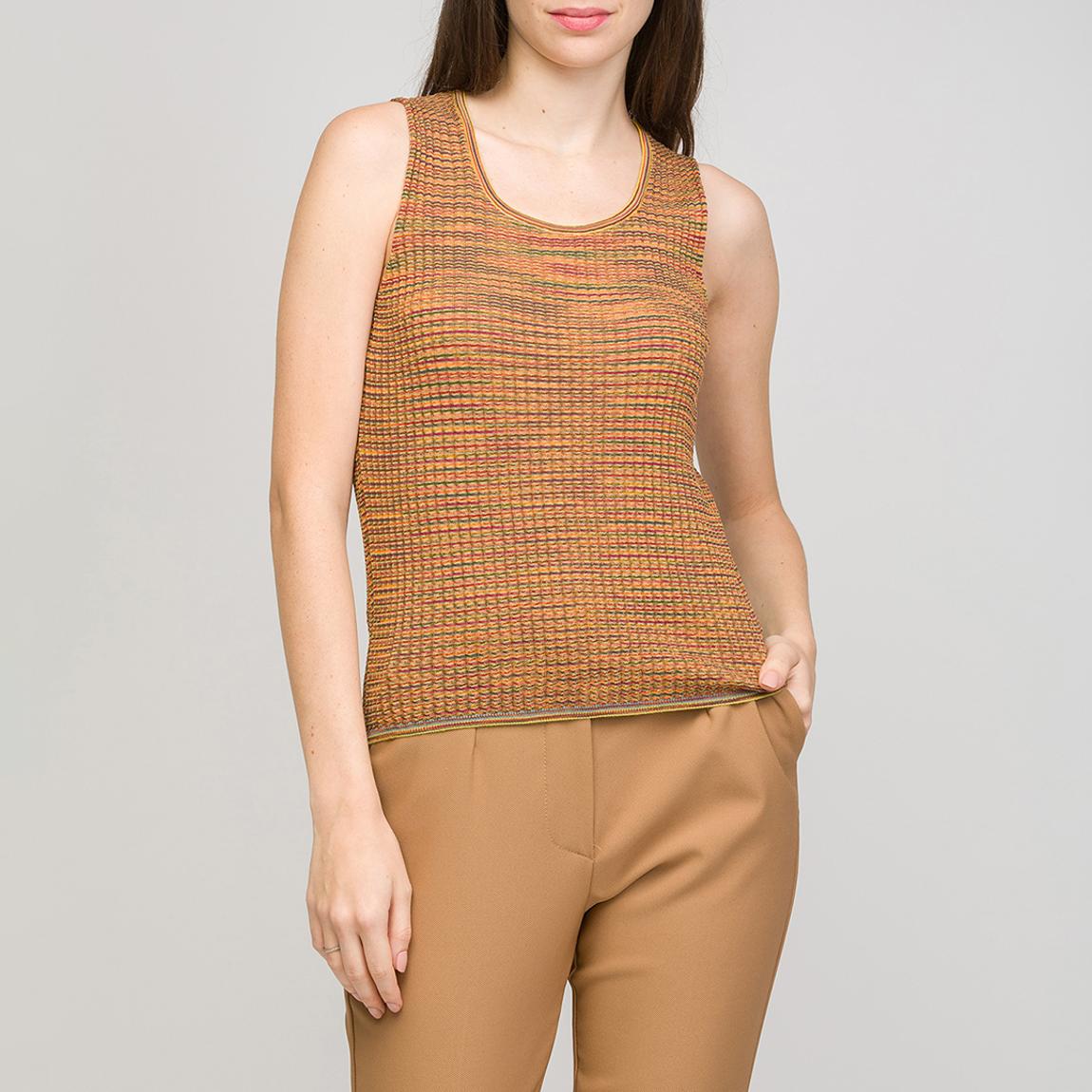 Brown Printed Tank Top main product photo