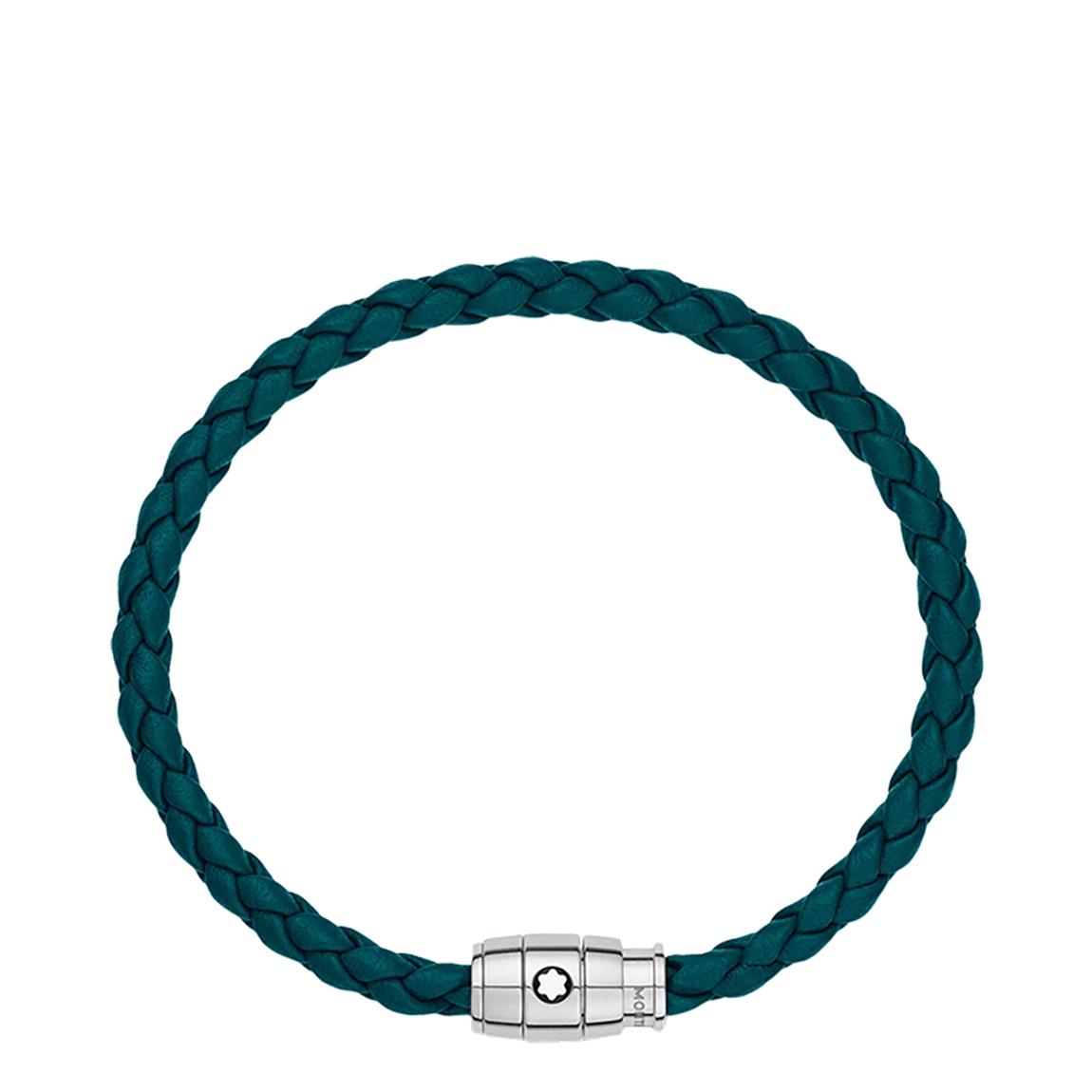 Green Leather Braided Bracelet main product photo