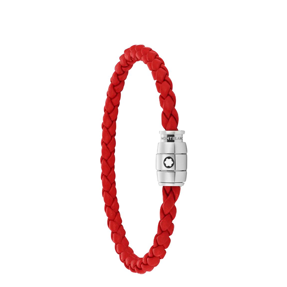 Red Rings Leather & Steel Bracelet main product photo