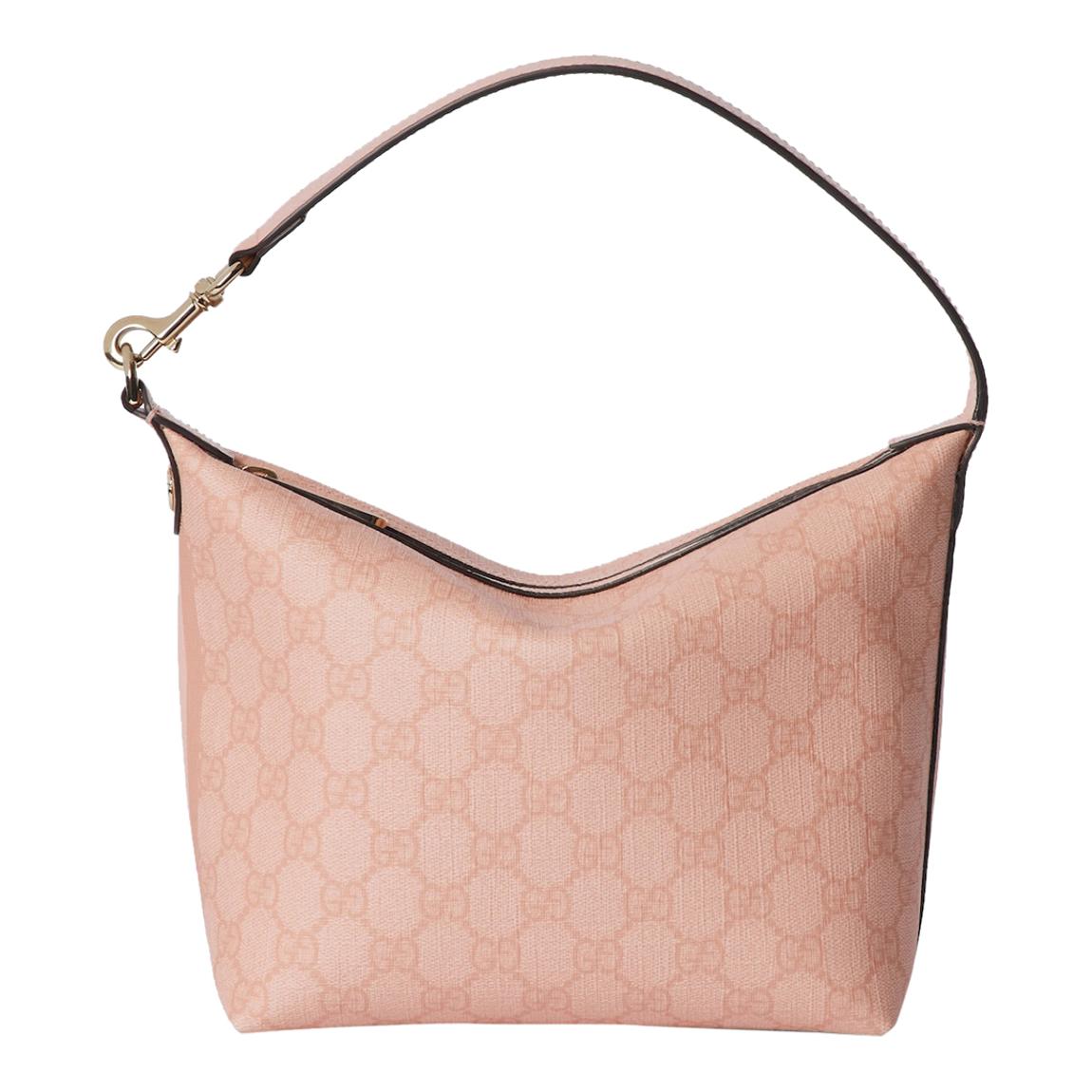 Pink Gucci GG Supreme Hobo Handbag main product photo