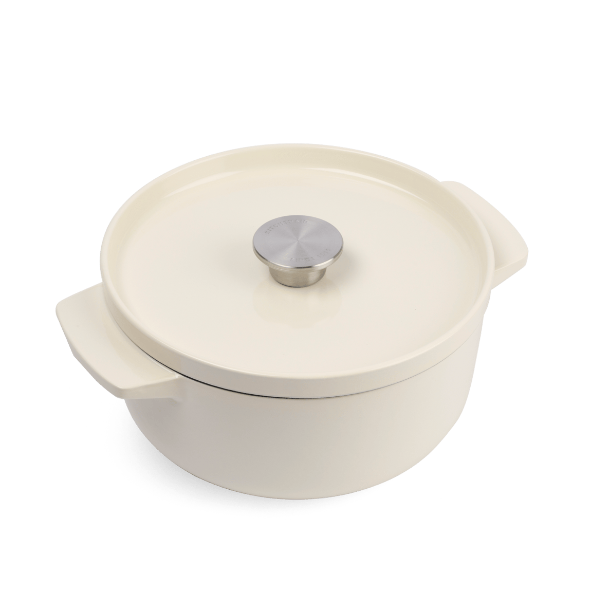 Almond Cream Cast Iron Casserole, 22cm, 3.3L main product photo