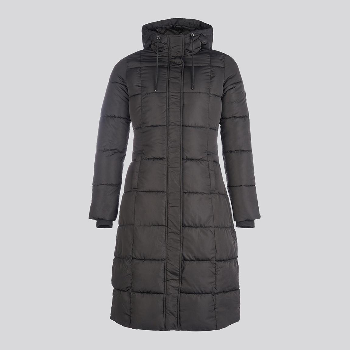 Polo Black Longline Square Quilt Puffer Coat BrandAlley