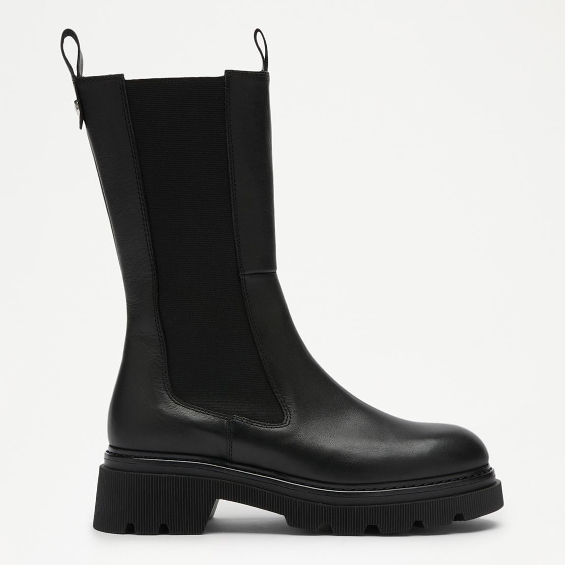 Women's Black Urban Mid-Calf Chelsea Boots main product photo