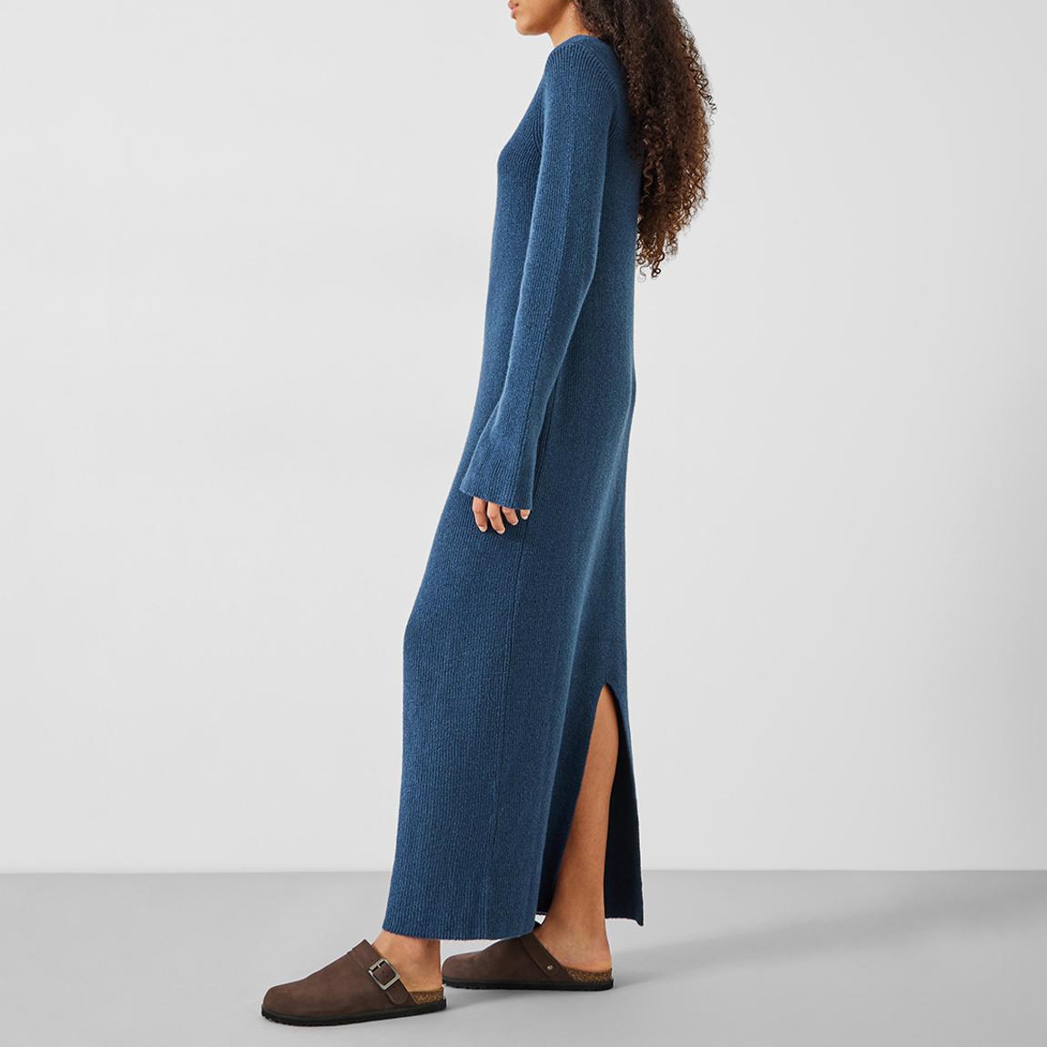 Mid Blue Uralla Knitted Midaxi Dress main product photo