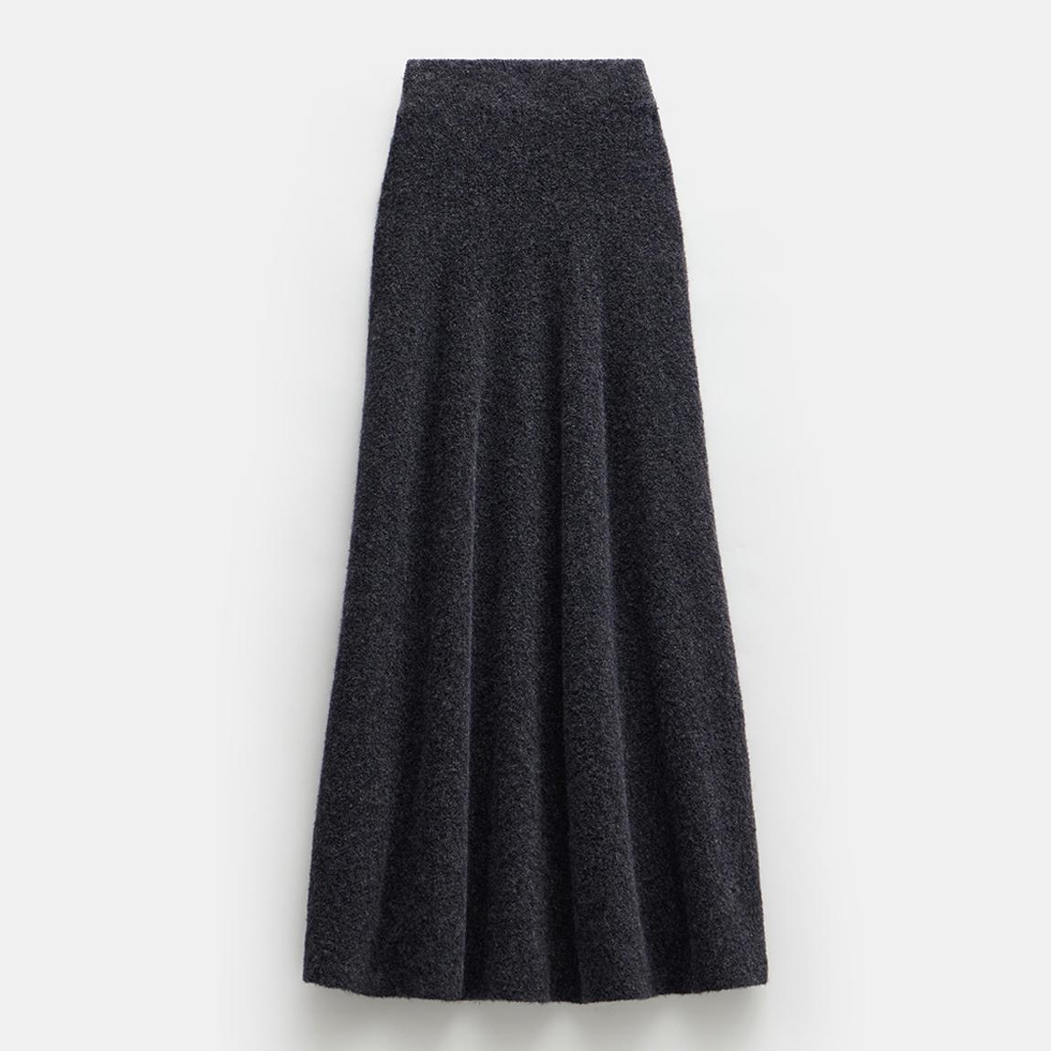 Grey Marl Bea Boucle Knitted Midi Skirt main product photo