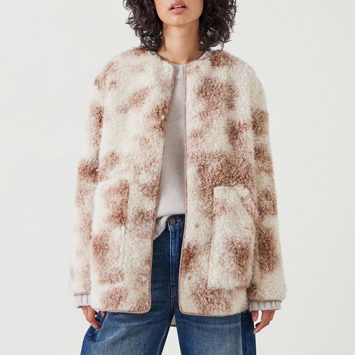 Beige Anya Faux Fur Jacket main product photo