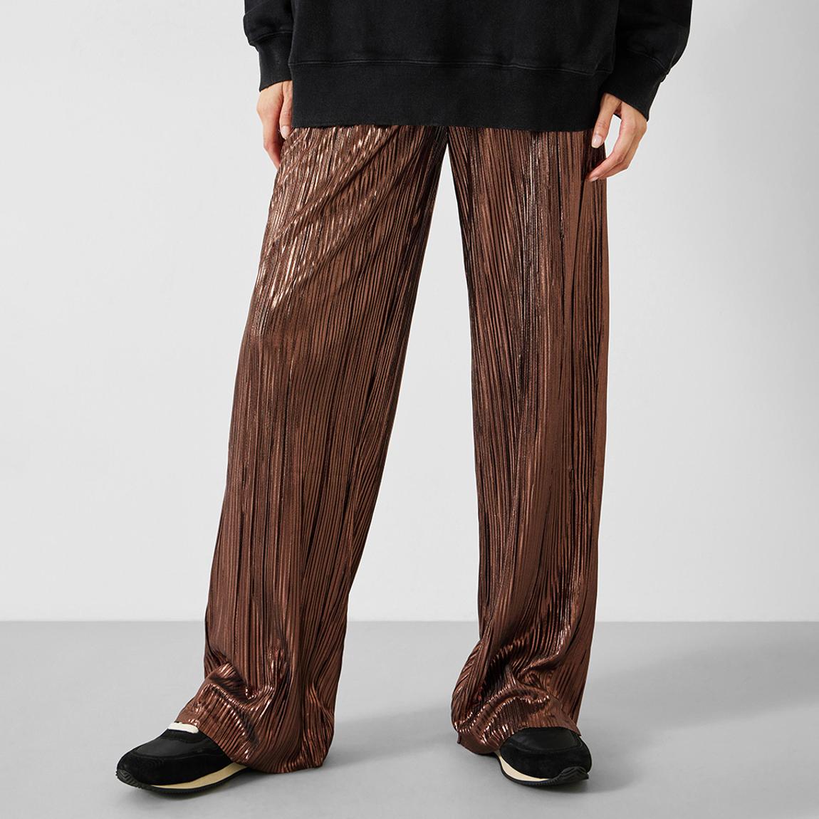Bronze Reva Pleated Wide Leg Trousers main product photo