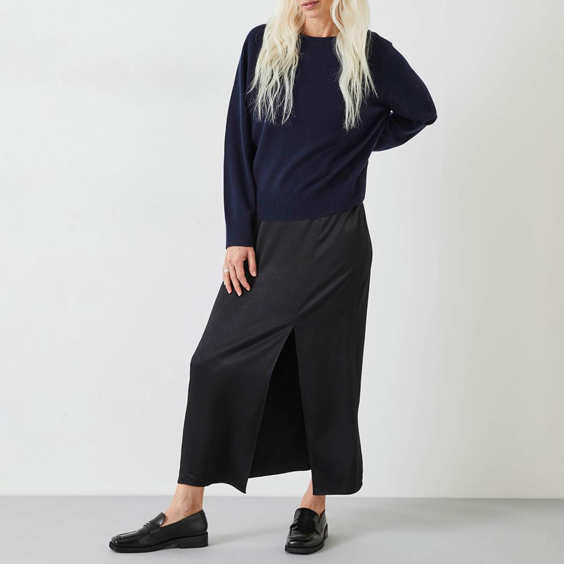 Navy Alina Cashmere Crew Jumper main product photo