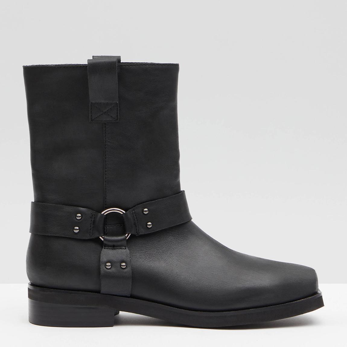 Black Oakley Leather Biker Boots main product photo