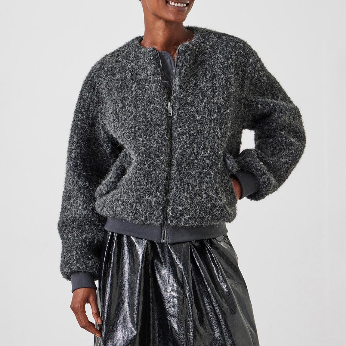Charcoal Grey Miffy Faux Fur Jacket main product photo