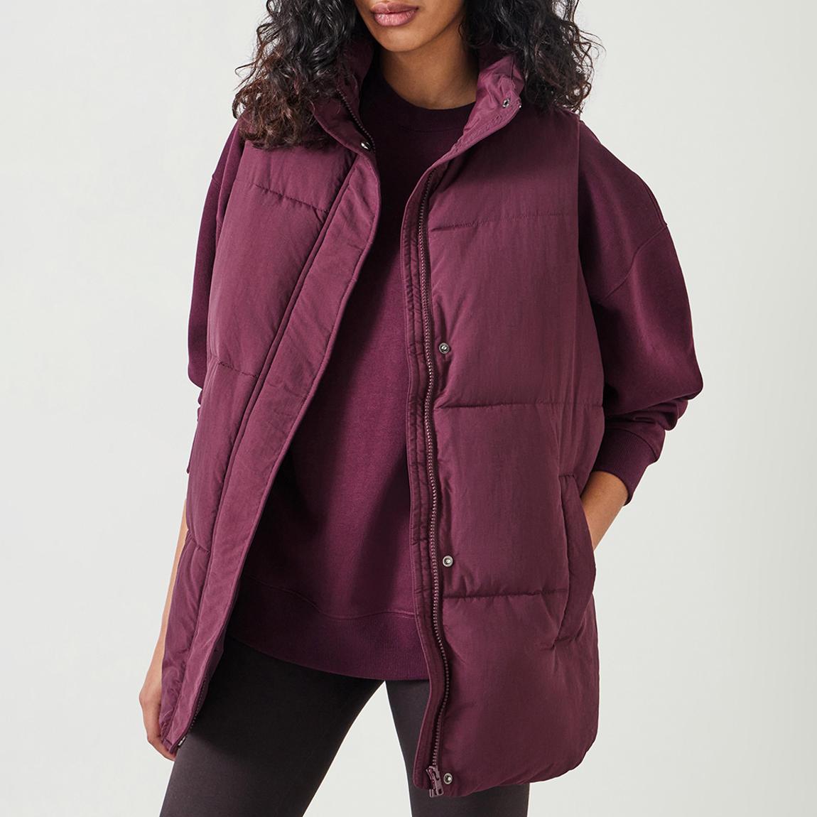 Burgandy Alice Padded Gilet main product photo
