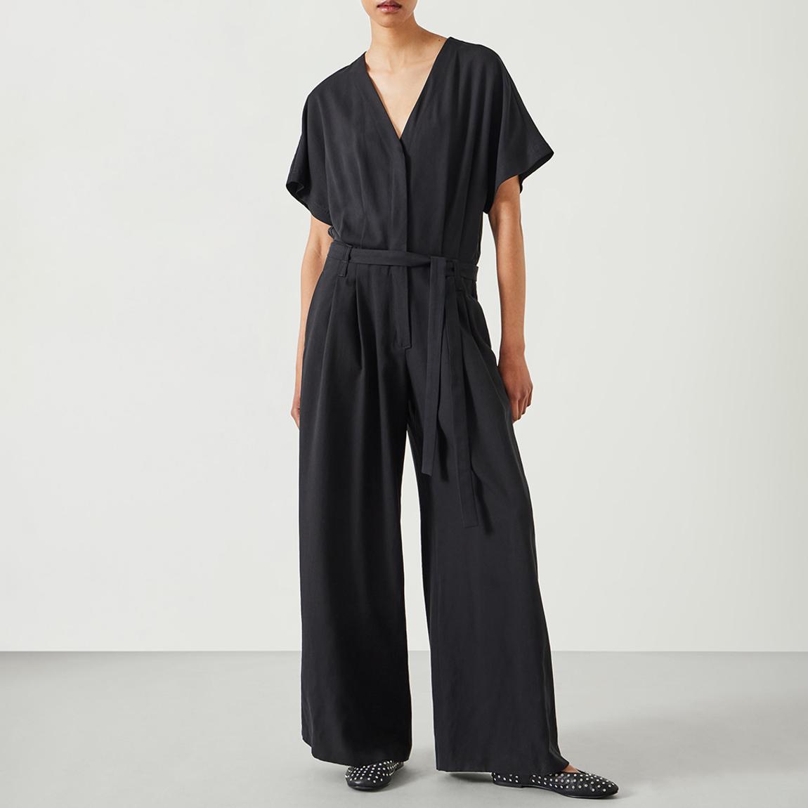 Black Marie Pleated Jumpsuit main product photo