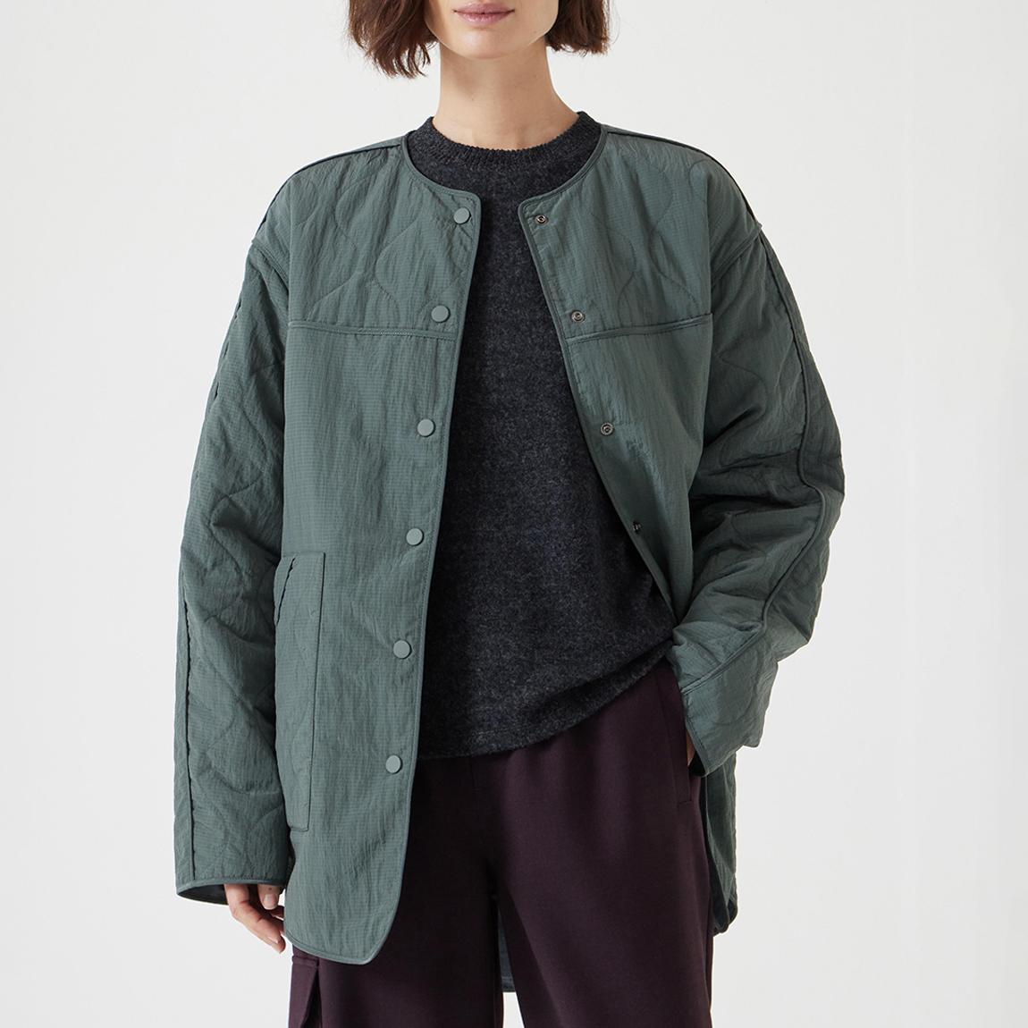 Khaki/ Grey Anya Reversible Quilted Liner main product photo