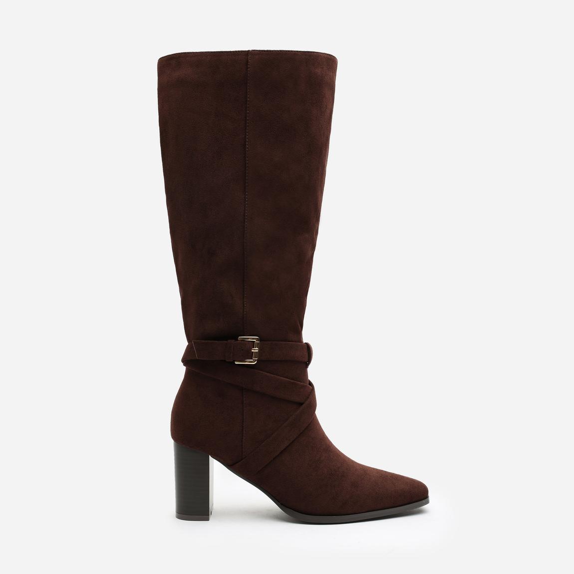 'Tamsin' Knee High Boots With Wrap Buckle Strap main product photo