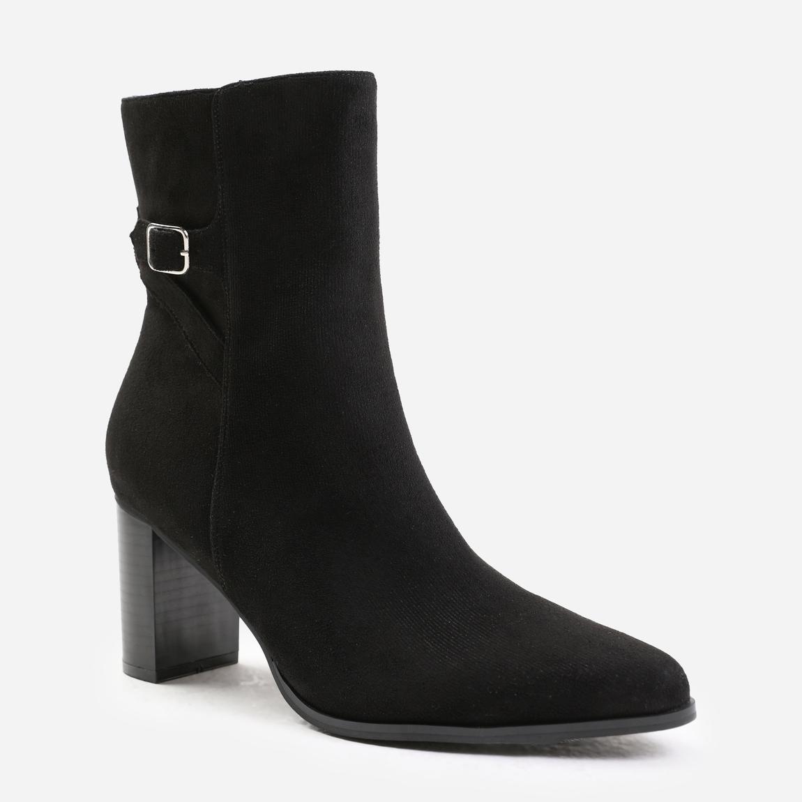 'North' Wide Fit Block Heel Boot With Buckle Detail main product photo