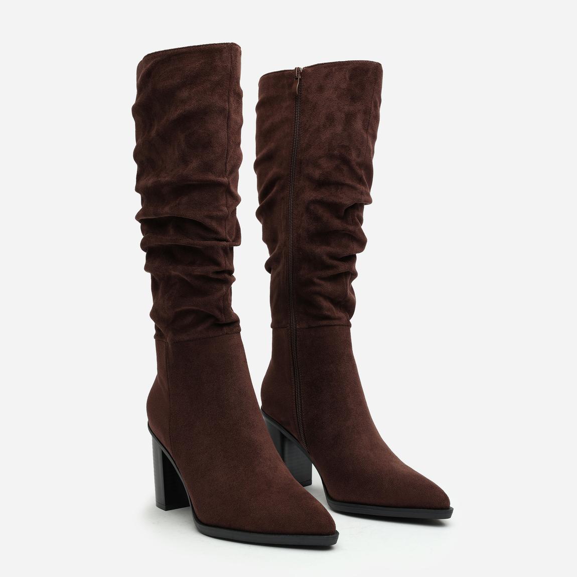 'Quilla' Slouch Knee High Boots with Block Heel main product photo