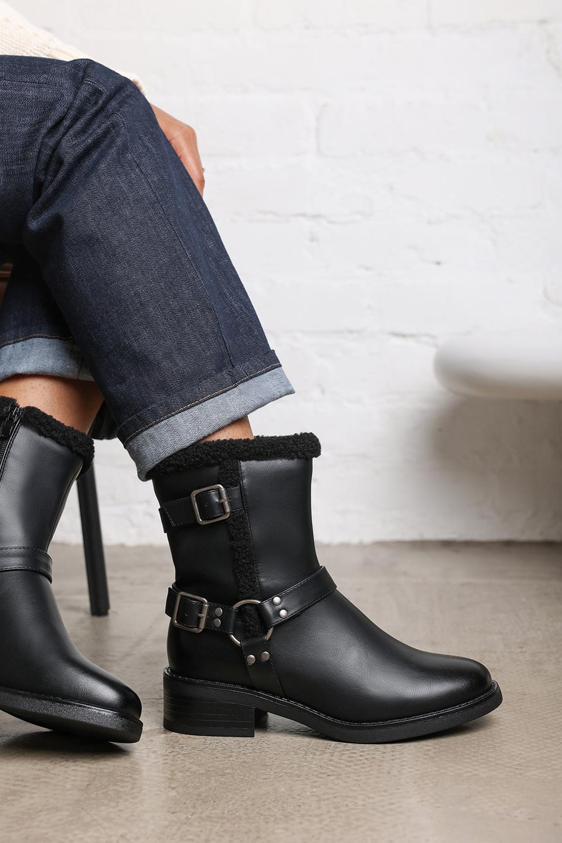 'Olivia' Wide Fit Ankle Boot With Buckle Detailing main product photo
