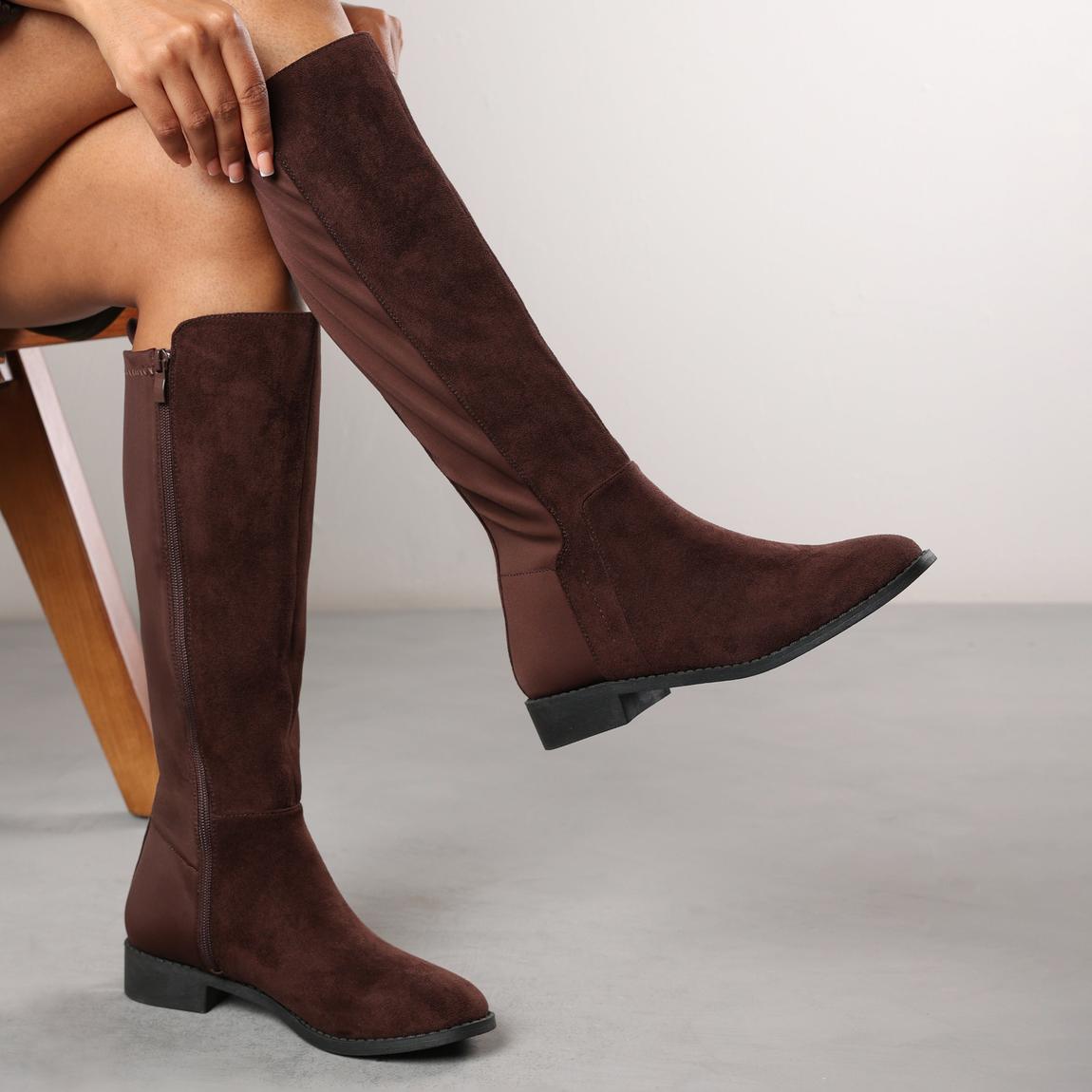 'Parker' Knee High Boots With Side Zip main product photo