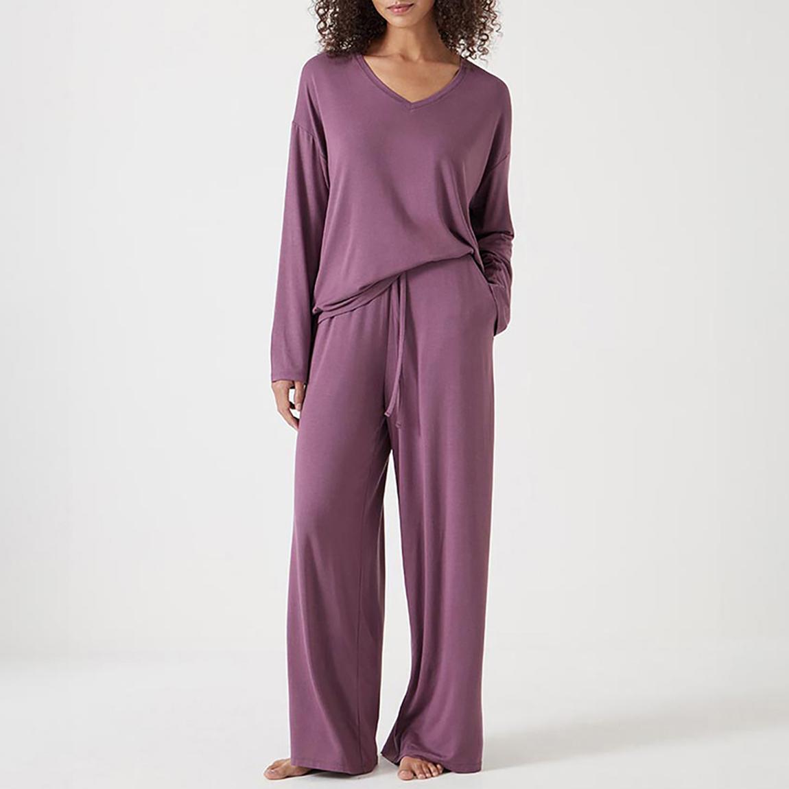 Plum Nox Jersey V-Neck Pyjamas main product photo