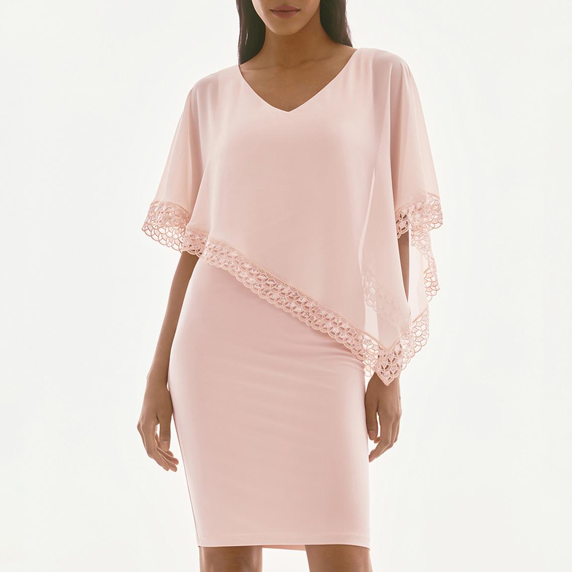 Blush Pink Poncho Sheath Dress main product photo