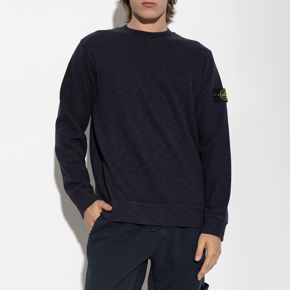 Blue Garment Dyed Cotton Sweatshirt main product photo