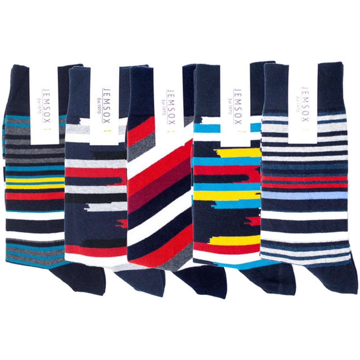 5-Pack Multi Stripe Jemsox Socks main product photo