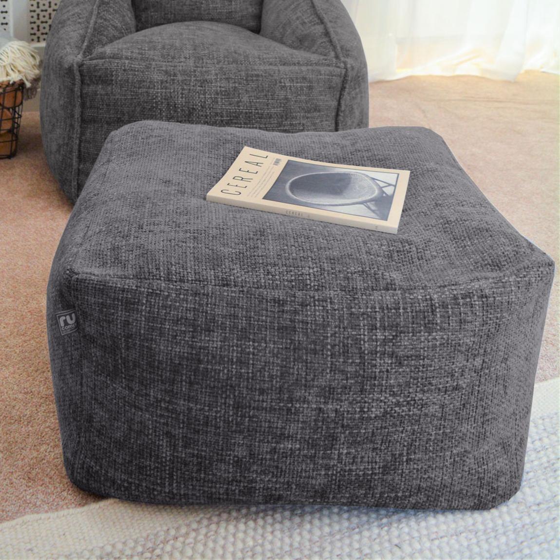 Weave Ottoman Beanbag - Slate Grey main product photo