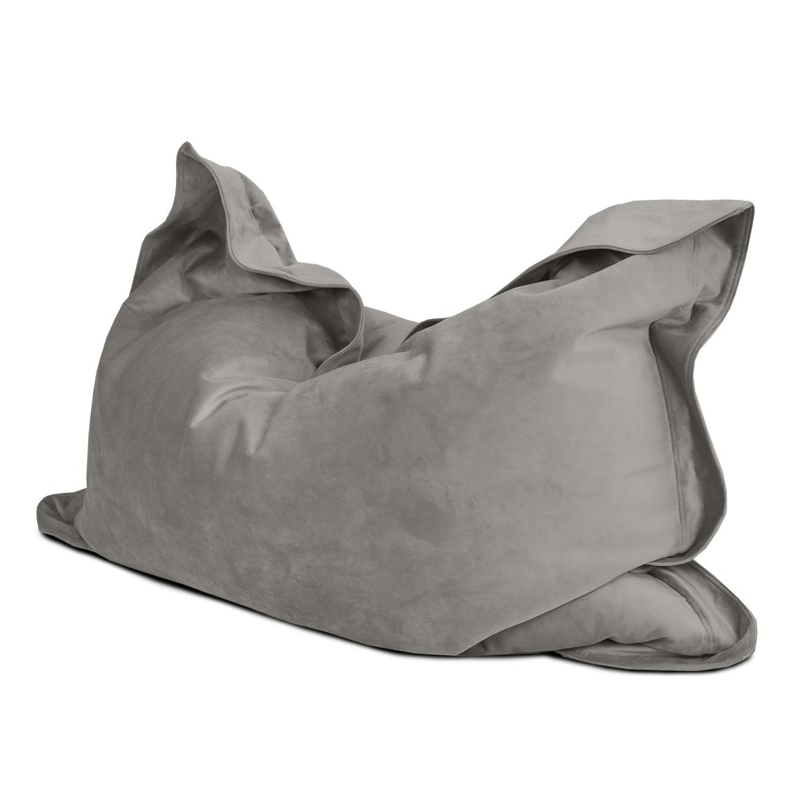 Squashy Squarbie Giant Adult Bean Bag - Velvet - Pebble Grey main product photo