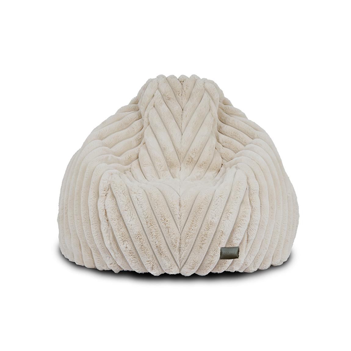Serenity Slouchbag Adult Beanbag - Ribbed Faux Fur - Linen main product photo