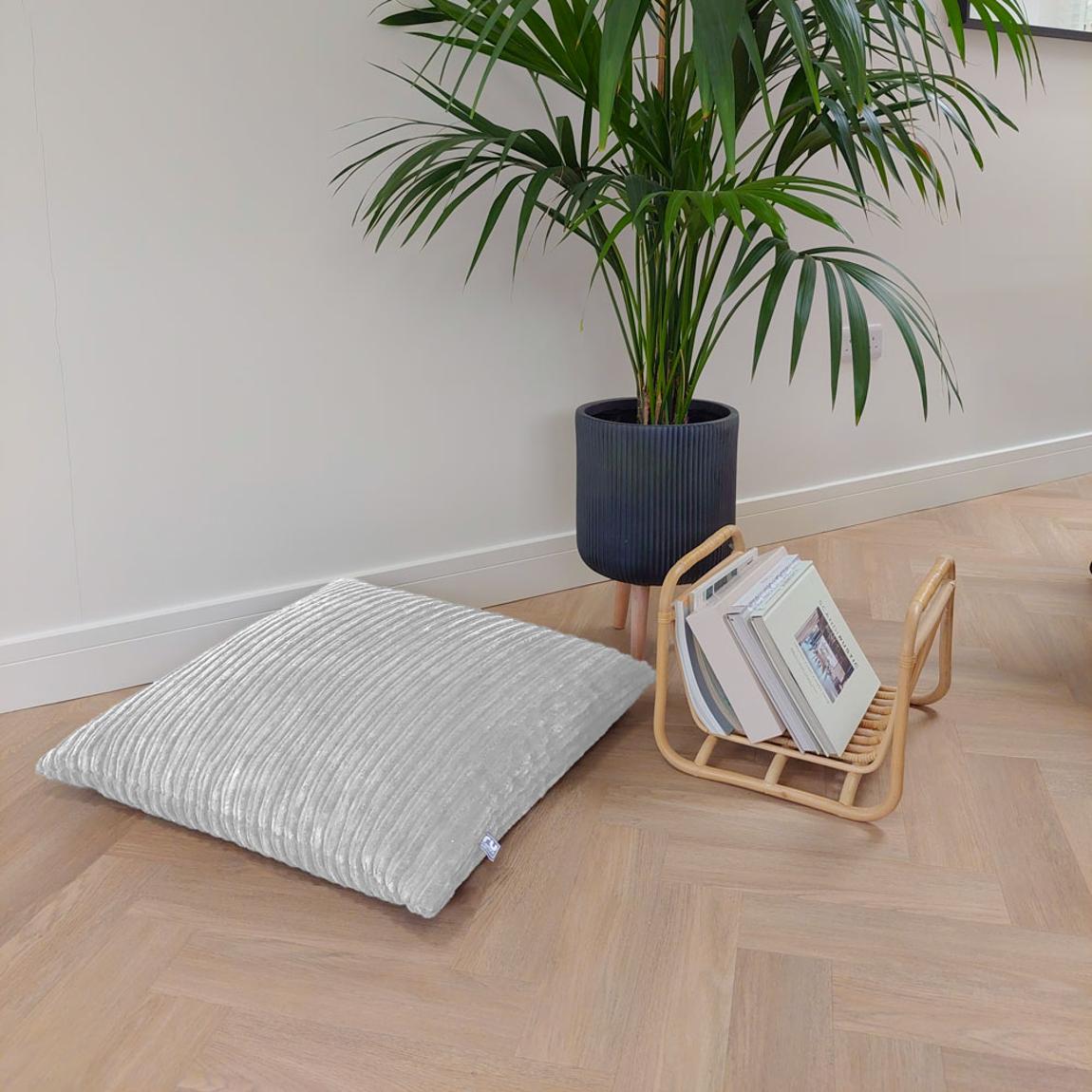 Floor Cushion Bean Bag - Jumbo Corduroy - Platinum Grey main product photo