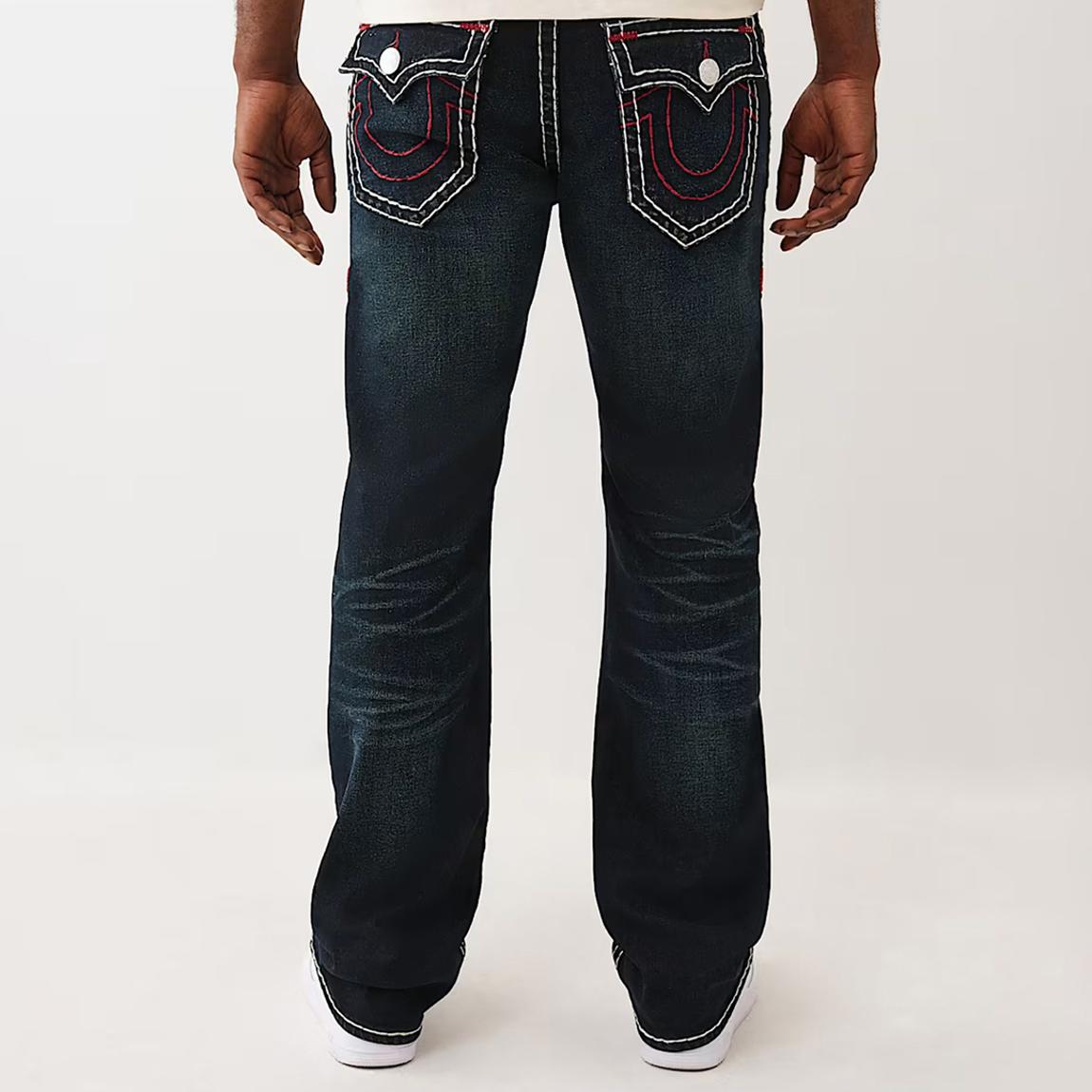 True Religion Dark Blue Billy Super T Wide Leg Stretch Jeans