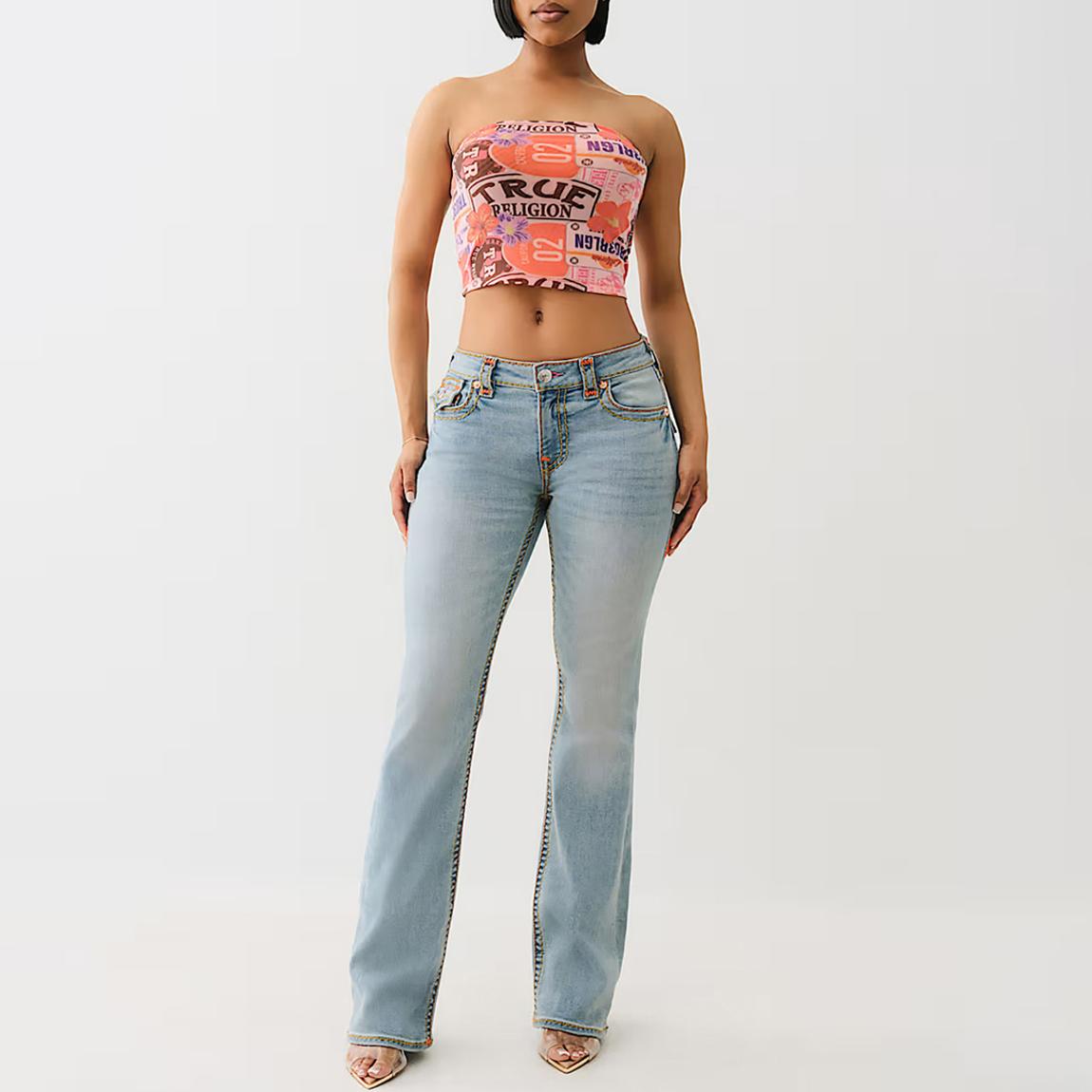 Light Blue Becca Bootcut Stretch Jeans main product photo