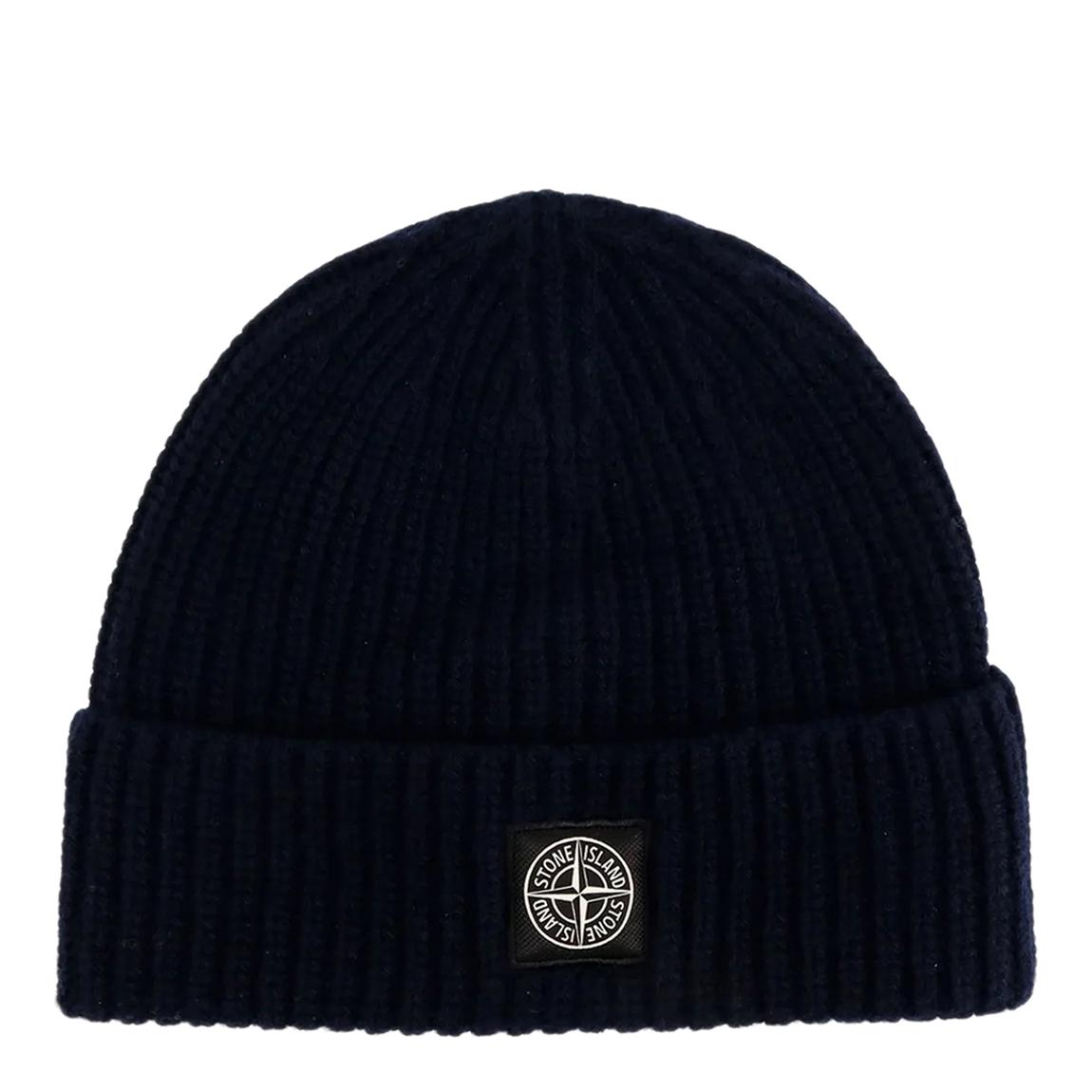 Navy Compass Wool Rib Beanie main product photo