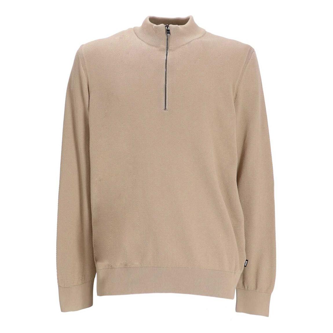 Beige Ebrando Half Zip Jumper main product photo
