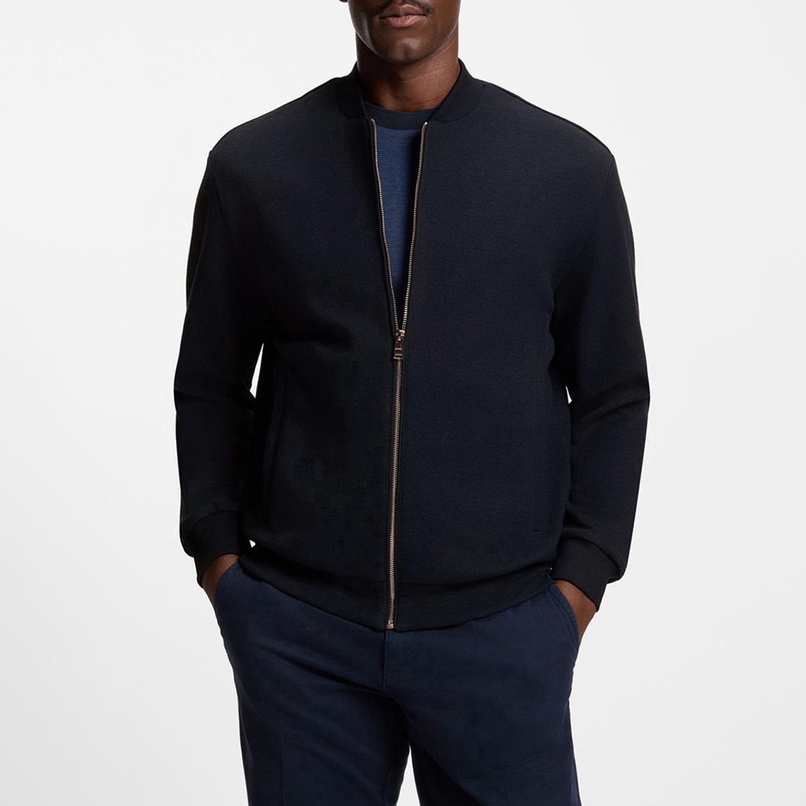 Navy Linen Blend Jacket main product photo