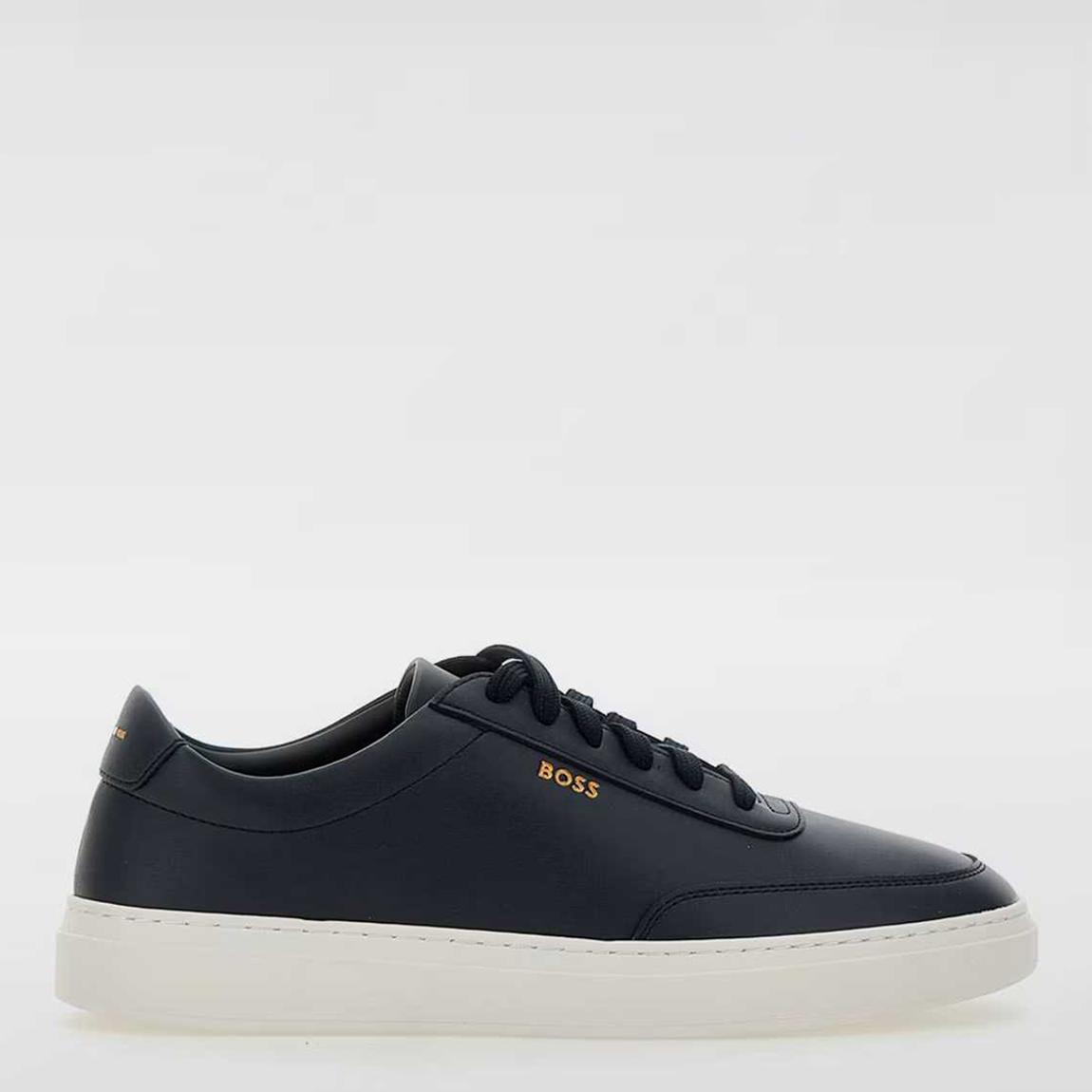 Black Leather Kieran Trainers main product photo