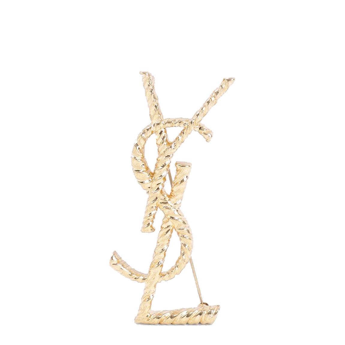 Gold Saint Laurent Cassandre Brooch main product photo