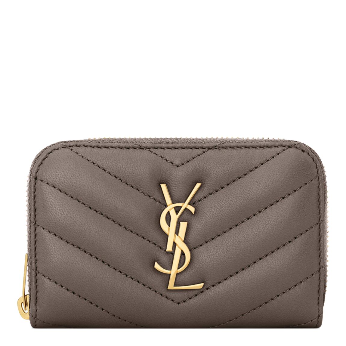 Grey Saint Laurent Cassandre Change Lambskin Purse main product photo