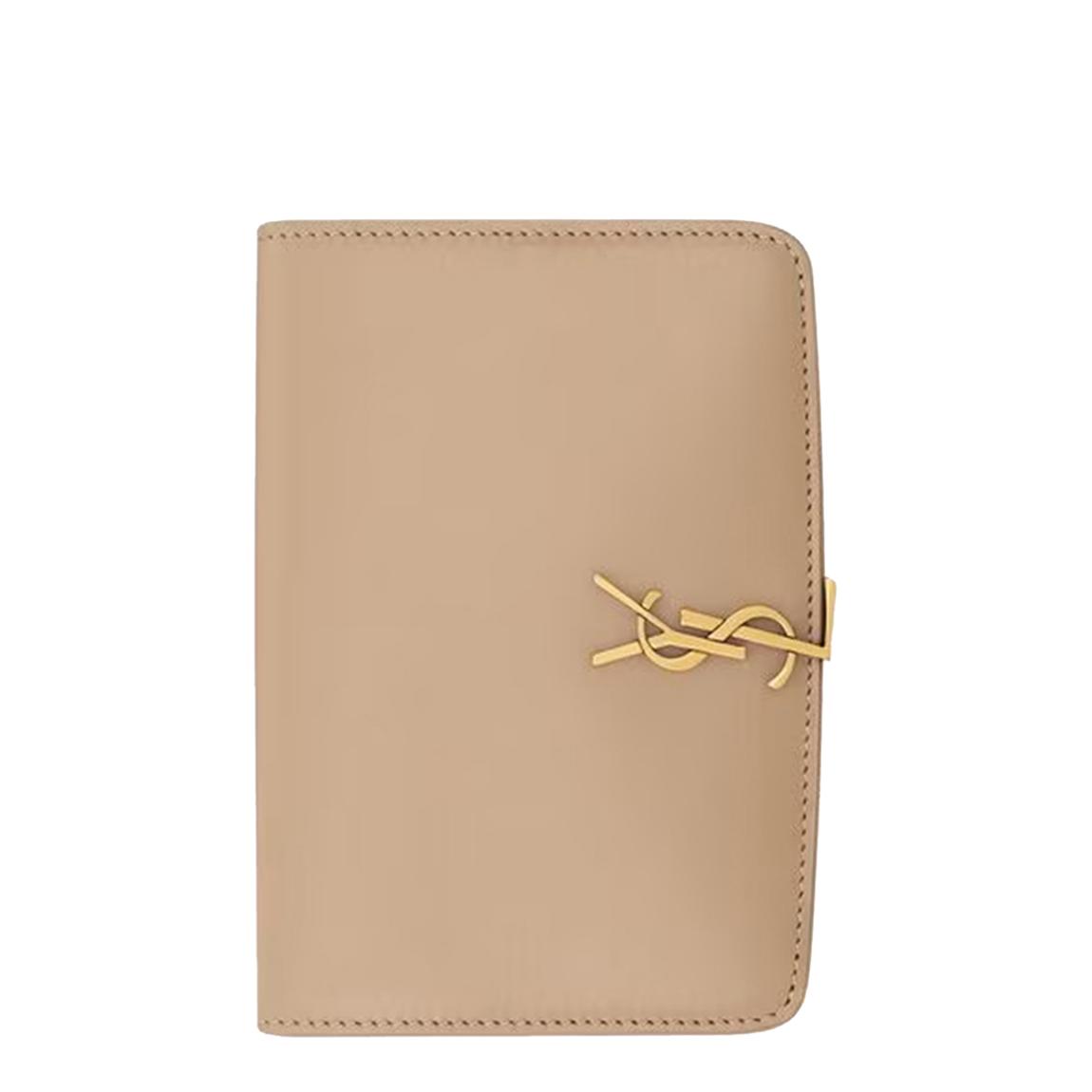 Beige Saint Laurent Voltaire Passport Case main product photo