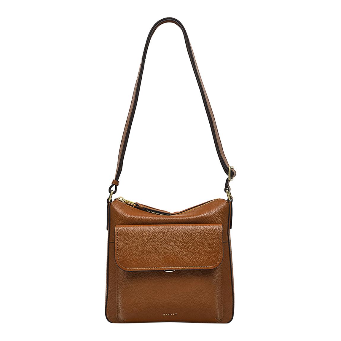 Radley Tan Brown Colebrook Close Small Zip Top Crossbody Bag