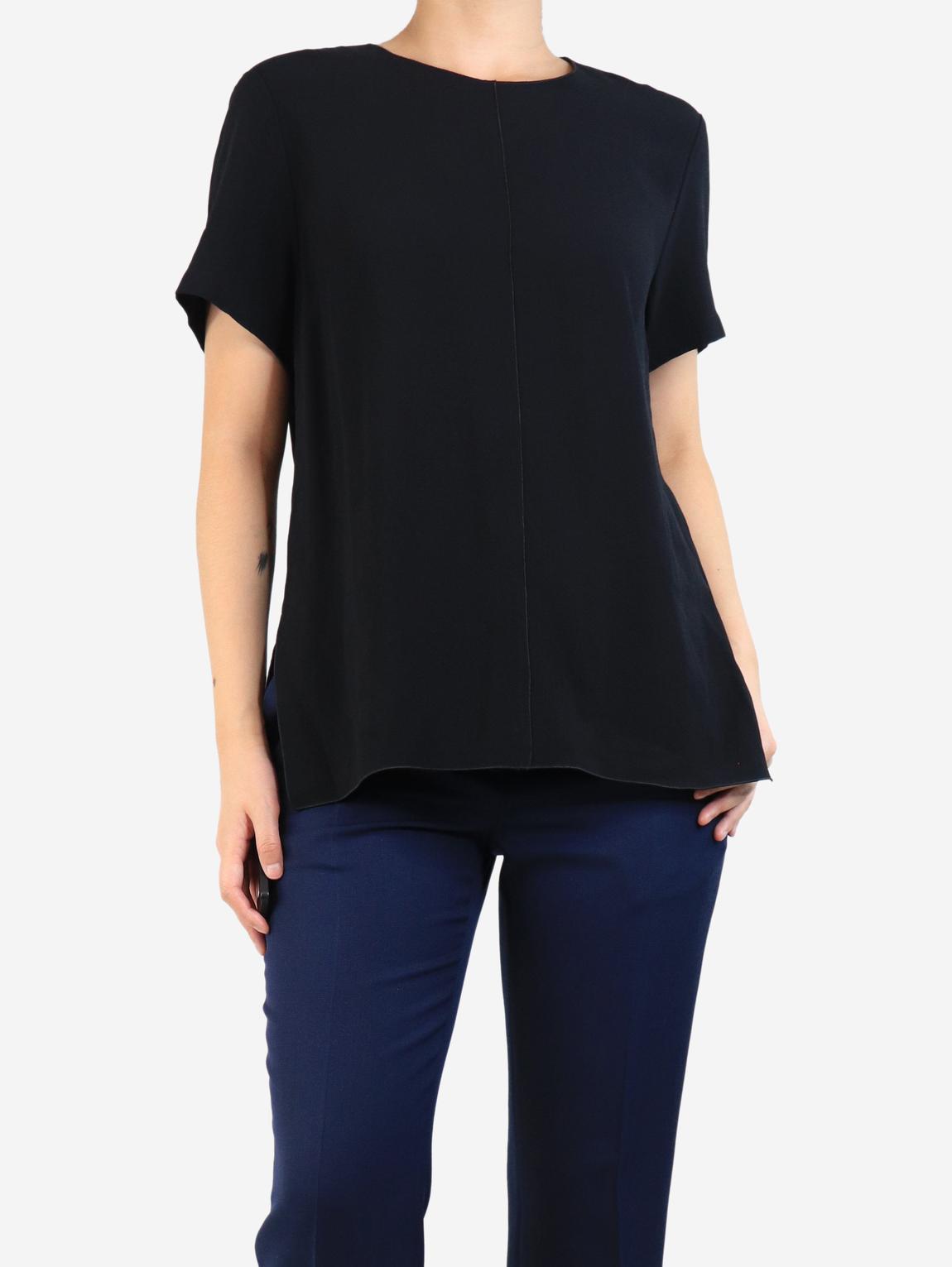 Black back knot crepe top main product photo