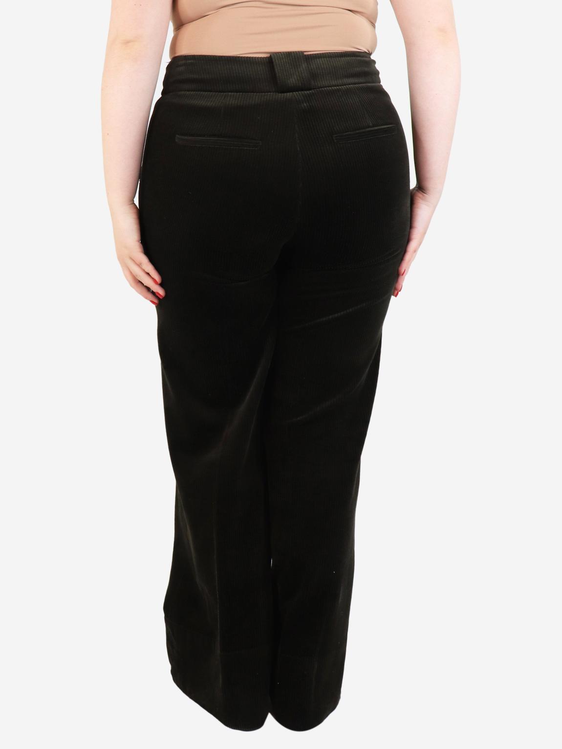 Dark green corduroy trousers main product photo